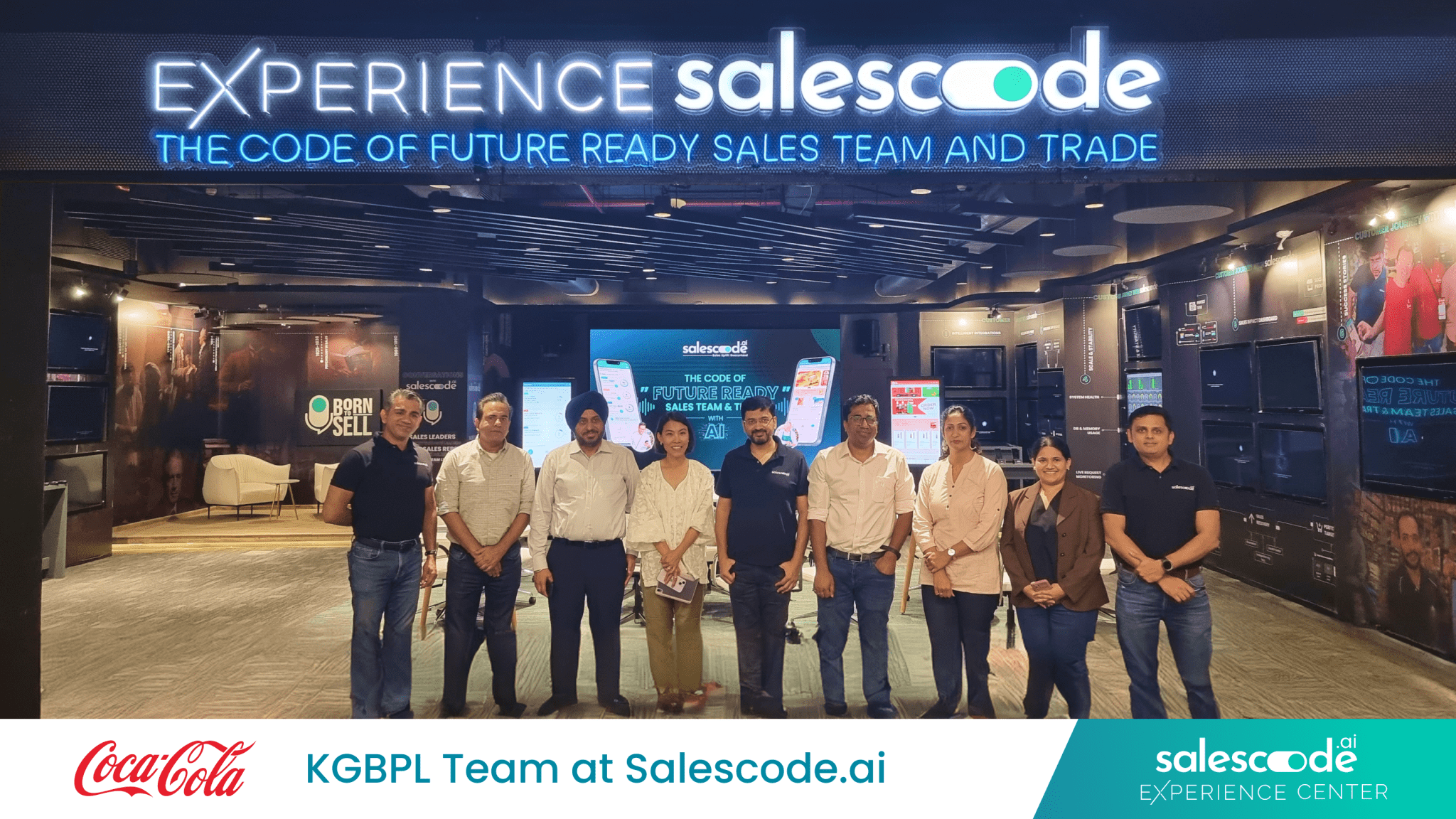 Ravinder Pal Singh Bhatia, CEO of Kandhari Global Beverage and his team @SalesCode Experience Center