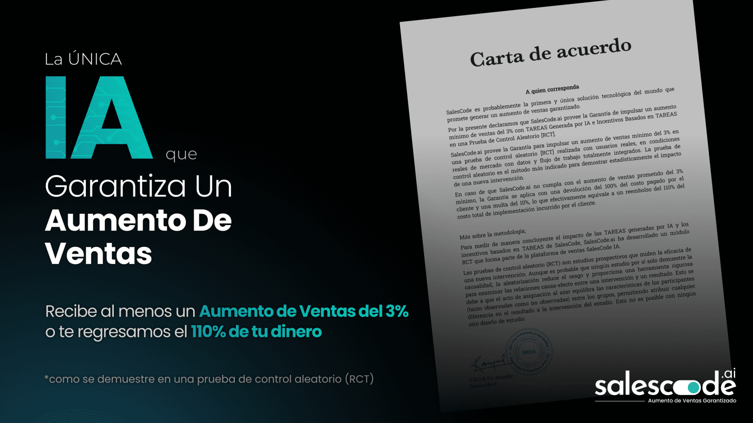 ¡La ÚNICA IA que garantiza un aumento de las ventas!